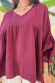 Made in Italy Santos Artist Smock Bordeaux /14 =